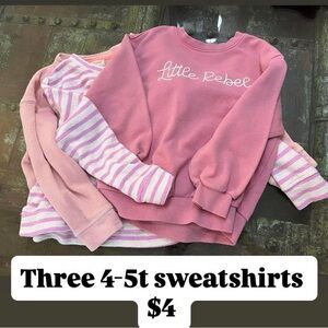 Bundle of Pink Sweatshirts for Kids